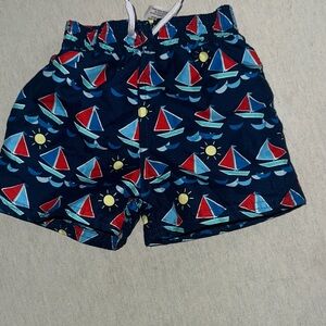 Floatimini Kids Shorts with Sailboat Print